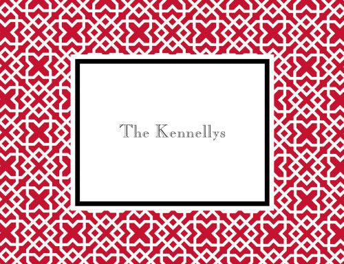 Mod Red Lattice Folded Notes