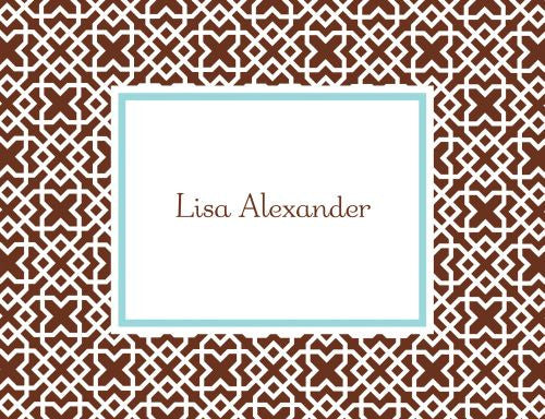 Mod Lattice Brown Foldover Note