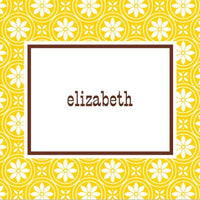 Medallion Yellow Foldover Note