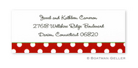 Dot Red with Green Address Label