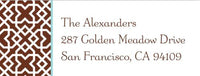 Mod Lattice Brown Address Label