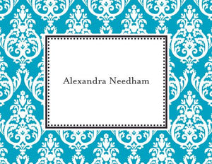 Madison Teal Foldover Note