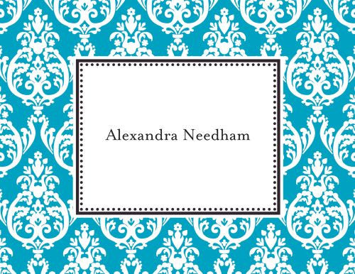 Madison Teal Foldover Note