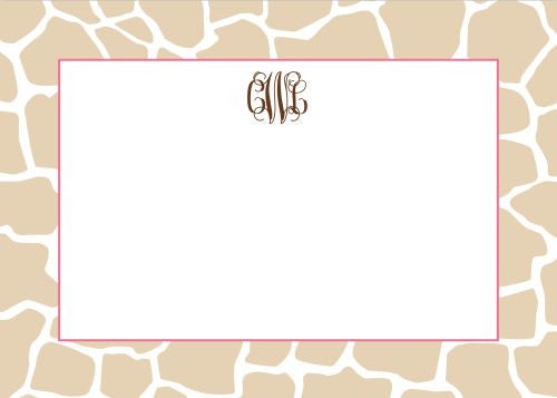 Giraffe Tan Flat Notecard