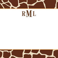 Giraffe Brown Flat Notecard
