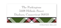 Ashley Plaid Moss Address Label