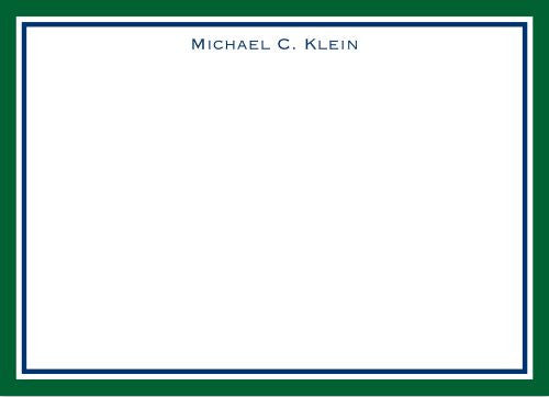 Border Hunter and Navy Flat Notecard