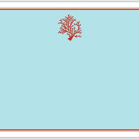 Coral Flat Notecard