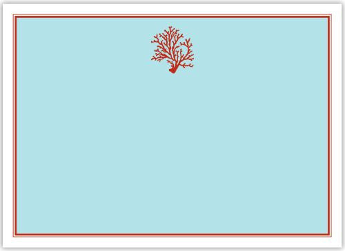 Coral Flat Notecard