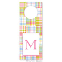 Madras Patch Pink Wine Tags