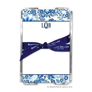 Classic Floral Blue Notepad