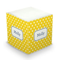 Polka Dot Sticky Memo Cube (20+ Colors)