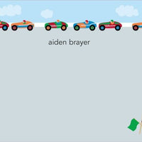 Race Cars Flat Notecard