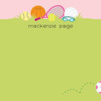 Sports Girl Flat Notecard