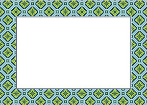Geo Pattern Blue Flat Notecard