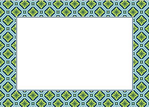 Geo Pattern Blue Flat Notecard