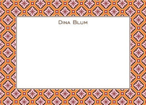 Geo Pattern Pink Flat Notecard