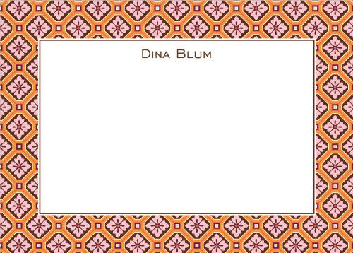 Geo Pattern Pink Flat Notecard