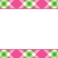 Ashley Plaid Pink Flat Notecard