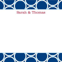 Bamboo Rings Navy Flat Notecard