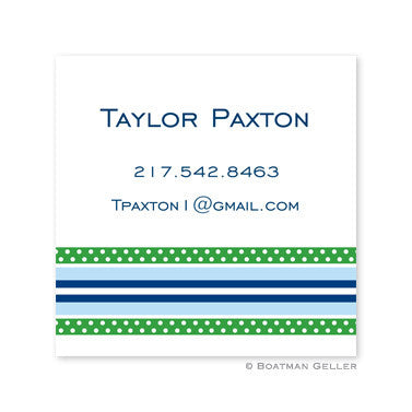 Grosgrain Ribbon Blue & Green Stickers