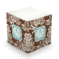 Chinoiserie Sticky Memo Cube (20+ Colors)