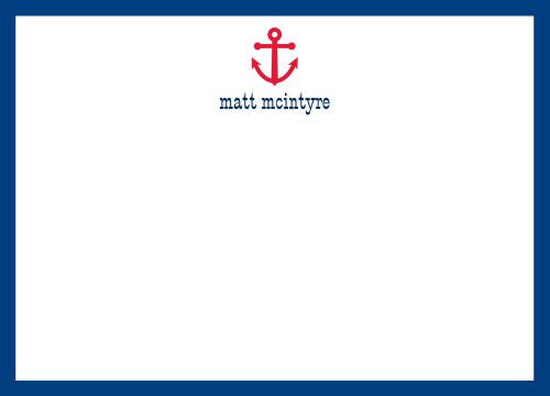 Anchor Simple Flat Notecard