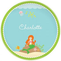 Personalized Melamine Mermaid Plate