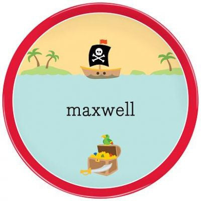 Personalized Melamine Pirate Plate