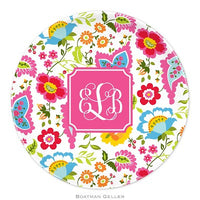 Bright Floral Melamine Plate