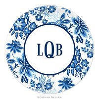 Classic Floral Blue Melamine Plate