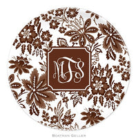 Classic Floral Brown Melamine Plate