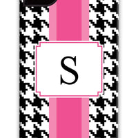 Hounds-tooth Pink Stripe Phone Case