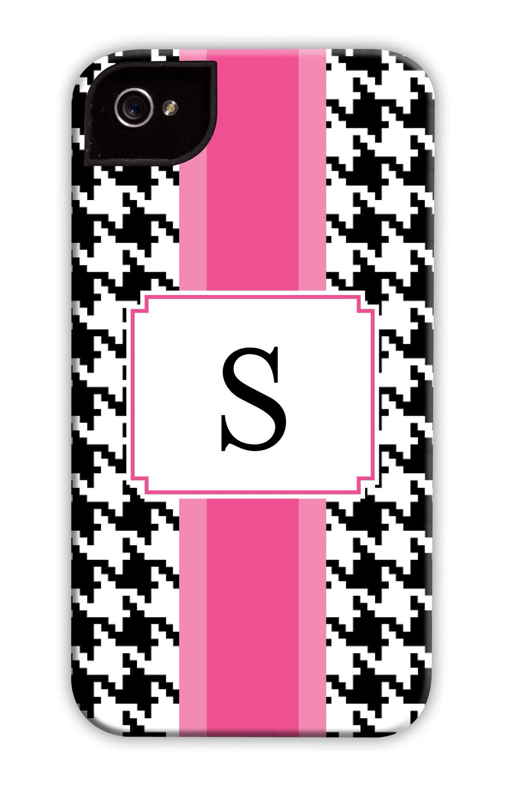 Hounds-tooth Pink Stripe Phone Case