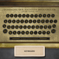 Keyboard Antique Copper Accent Tray