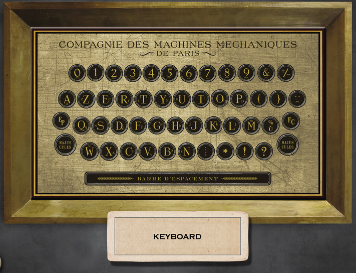 Keyboard Antique Copper Accent Tray