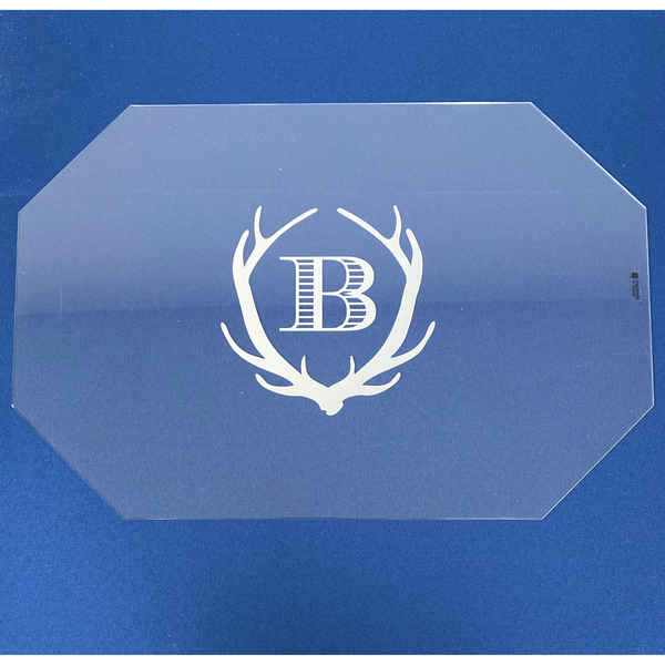 Monogrammed Octagon Acrylic Placemat