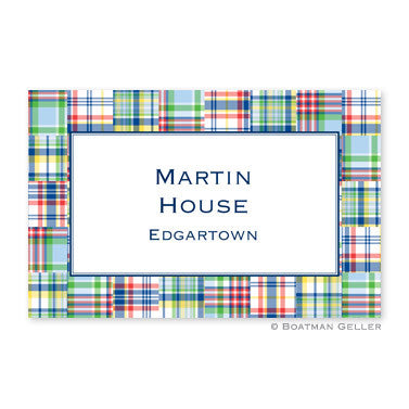 Madras Patch Blue Placemat