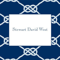 Nautical Knot Navy Foldover Note