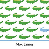 Alligator Repeat Blue Foldover Note