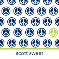Peace Repeat Navy Foldover Note