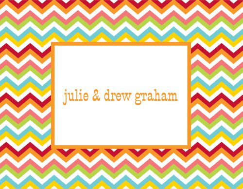 Chevron Bright Foldover Note