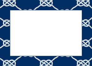 Nautical Knot Navy Flat Notecard