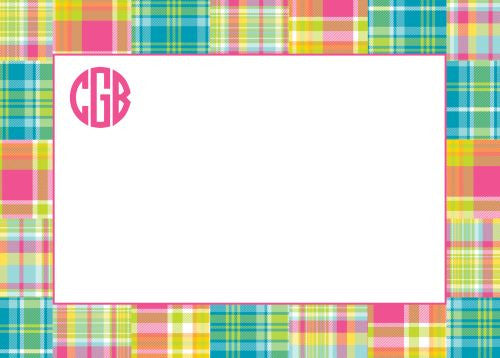 Madras Patch Bright Flat Notecard