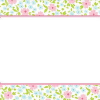 Emma Floral Pink Flat Notecard