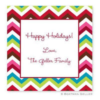 Chevron Holiday Stickers
