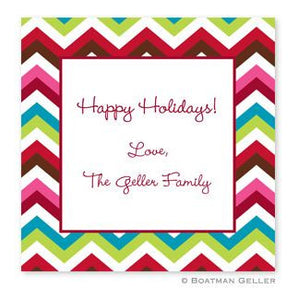 Chevron Holiday Stickers