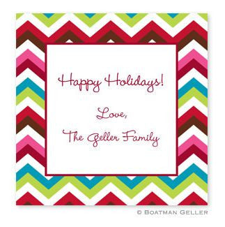 Chevron Holiday Stickers