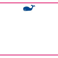 Whale Navy Flat Notecard