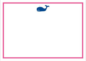 Whale Navy Flat Notecard